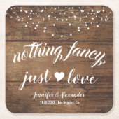 木素朴婚披露宴 スクエアペーパーコースター (正面)