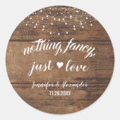 木素朴婚披露宴 ラウンドシール (正面)