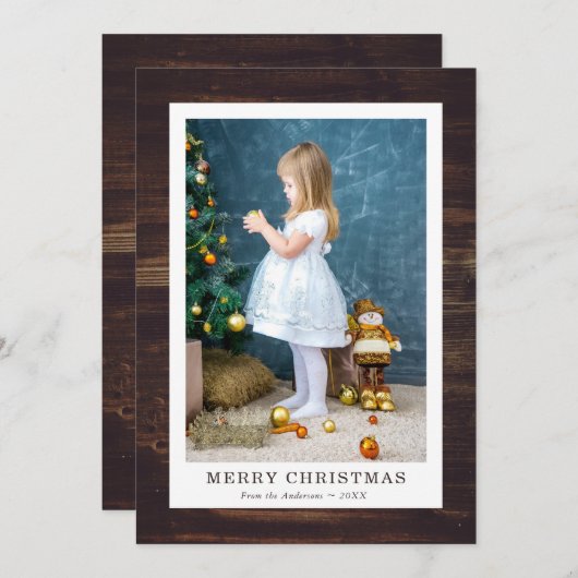 木素朴家フォトメリークリスマス シーズンカード (正面/裏面)