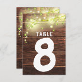 木素朴工ストリングライツツリーテーブル番号 サンキューカード (正面/裏面)