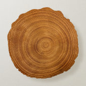 木素朴幹の年間リングや輪 ラウンドクッション (裏面)