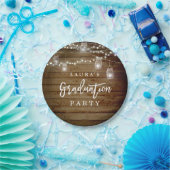 木素朴弦ライト卒業紙プレート ペーパープレート (パーティー)