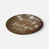 木素朴弦ライト卒業紙プレート ペーパープレート (アングル)