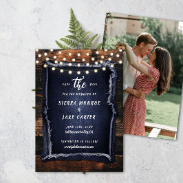 木素朴手写真の日結婚付書き救の日付 招待状