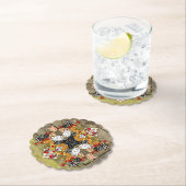 木素朴手描きガおもしろいン鶏アート ペーパーコースター (インサイチュ)