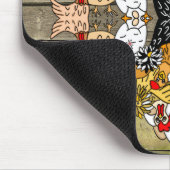 木素朴手描きガおもしろいン鶏アート マウスパッド (コーナー)