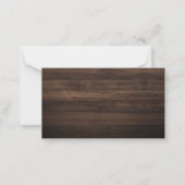 木素朴手文字の結婚ありがとう ノートカード (裏面)