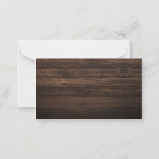 木素朴手文字の結婚ありがとう ノートカード (裏面)