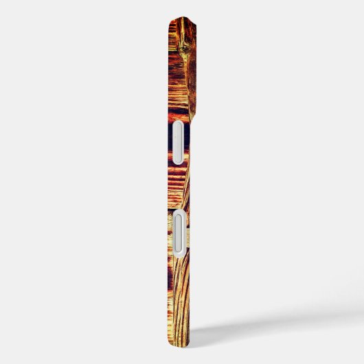 木素朴暗褐色アンティーク真鍮ロック Case-Mate iPhoneケース (裏面 / 右)