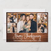 木素朴書5枚の写真感謝祭 シーズンカード (正面)
