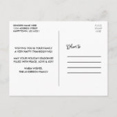 木素朴書5枚の写真感謝祭 ポストカード (裏面)