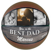 木素朴最高のパパ名Keepsake 3 Photo バスケットボール (正面)