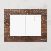 木素朴材とクリスマスのラッピング | 3枚の写真コラージュ ポストカード (裏面)