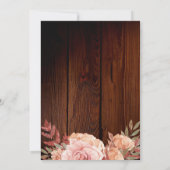 木素朴材とストリングライトのフローラブライダルシャワー 招待状 (裏面)