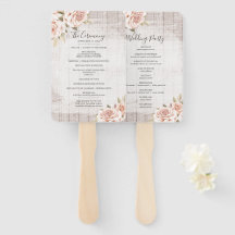 木素朴材とバラの結婚式 プログラムとパーティー一覧