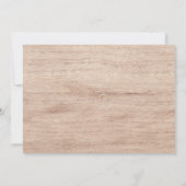 木素朴材とバラの金ゴールド結婚の写真ありがとう サンキューカード (裏面)