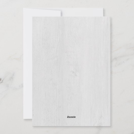 木素朴材と台本4写真のクリメリースマス シーズンカード (裏面)