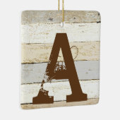 木素朴材と文字セラミックオーナメント セラミックオーナメント (右)