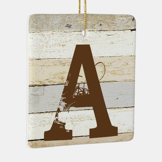 木素朴材と文字セラミックオーナメント セラミックオーナメント (右)