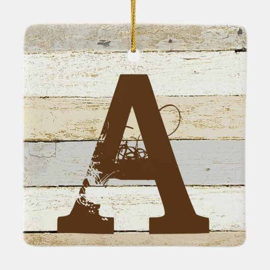 木素朴材と文字セラミックオーナメント セラミックオーナメント (裏面)