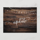 木素朴材と照明の更新結婚を延期 ポストカード (正面)