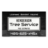 木素朴材のトリミング マグネット名刺 (正面)