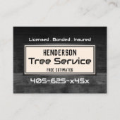 木素朴材のトリミング 名刺 (正面)