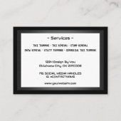 木素朴材のトリミング 名刺 (裏面)