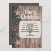 木素朴材クリスマスパイン シーズンカード (正面/裏面)