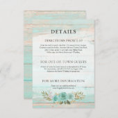 木素朴材ターコイズフローラ詳細/方向 エンクロージャーカード (正面/裏面)