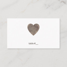 木素朴材ハート座席表 – フラット プレイスカード