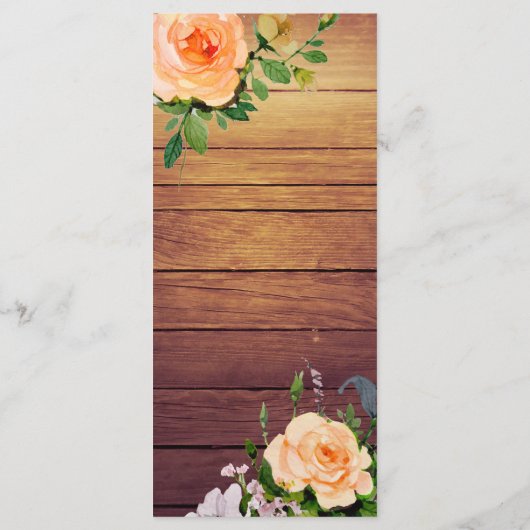 木素朴材バラフローラストリングラ結婚イトのメニュー メニュー (裏面)