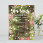 木素朴材バラフローラ弦ライト卒業 案内状 (スタンド正面)