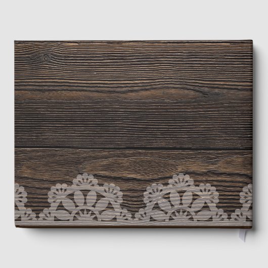 木素朴材フローラストリングラ結婚イト ゲストブック (裏面)