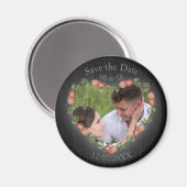 木素朴材フローラハート写真 マグネット (正面/裏面)