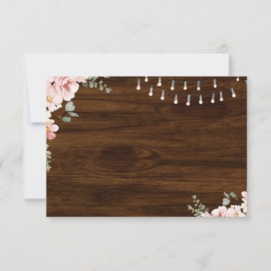 木素朴材フローラブーツまたは弓サンキューカード サンキューカード (裏面)