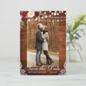 木素朴材フローラライトレース保存日 セーブザデート (スタンド正面)