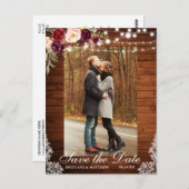 木素朴材フローラライトレース保存日 ポストカード (正面/裏面)