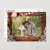 木素朴材フローラライトレース写真保存日 ポストカード (正面/裏面)