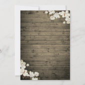 木素朴材フローラランタンライトカップルのシャワー 招待状 (裏面)