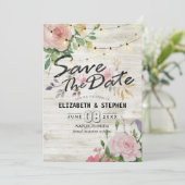 木素朴材フローラ列ラ結婚イの日付 セーブザデート (スタンド正面)