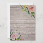 木素朴材フローラ列ラ結婚イの日付 セーブザデート (裏面)