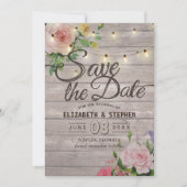 木素朴材フローラ列ラ結婚イの日付 セーブザデート (正面)