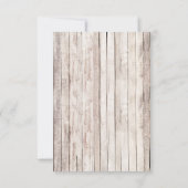 木素朴材フローラ国の結婚式の発表 招待状 (裏面)