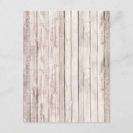 木素朴材フローラ国の結婚式の詳細挿入 エンクロージャーカード (裏面)