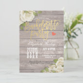 木素朴材フローラ弦ライトバチェロレッテ 招待状 (スタンド正面)