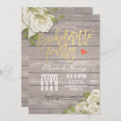 木素朴材フローラ弦ライトバチェロレッテ 招待状 (正面/裏面)