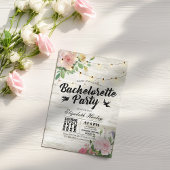 木素朴材フローラ弦ライトバチェロレッテ 招待状