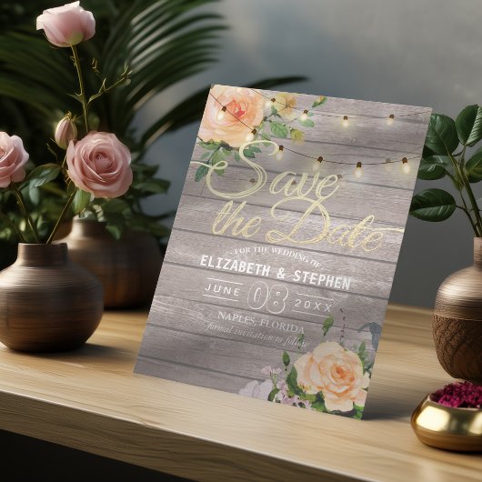 木素朴材フローラ弦ライト日付の保存 セーブザデート