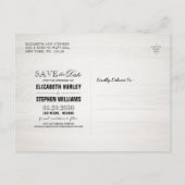 木素朴材フローラ弦ライト日付の保存 案内ポストカード (裏面)